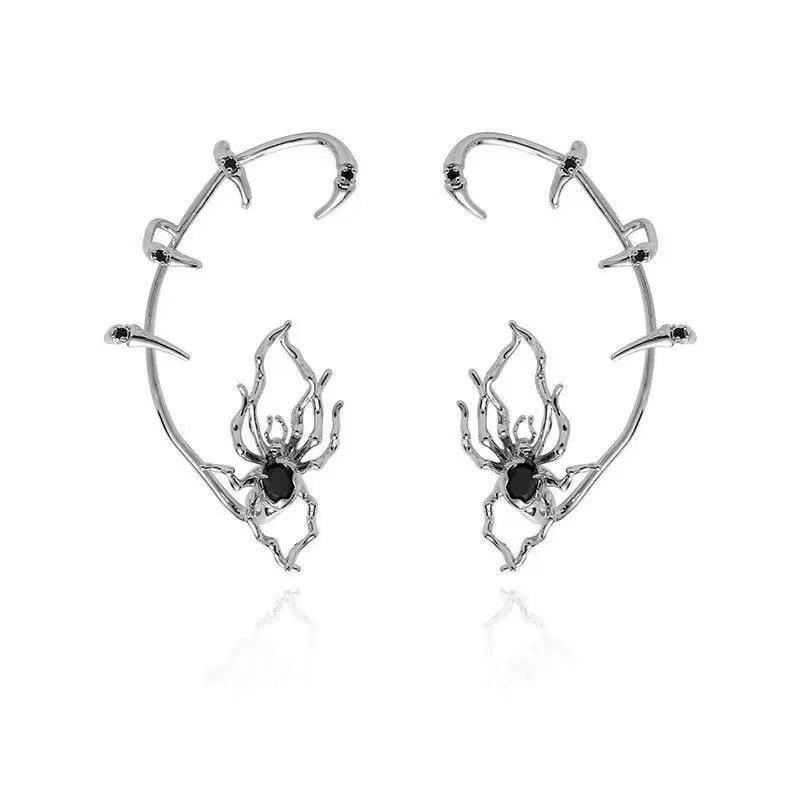 Dunkler Süßer Spinnen-Ohrklemme für Damen - Ohne Piercing Nischen-Design Ohrschmuck
