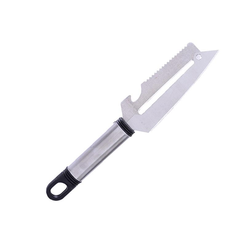 Küche Edelstahl Schälmesser Multi-funktionale Obst Messer Schäler Apfel Reibe Melone Messer Stand-alone opp bag