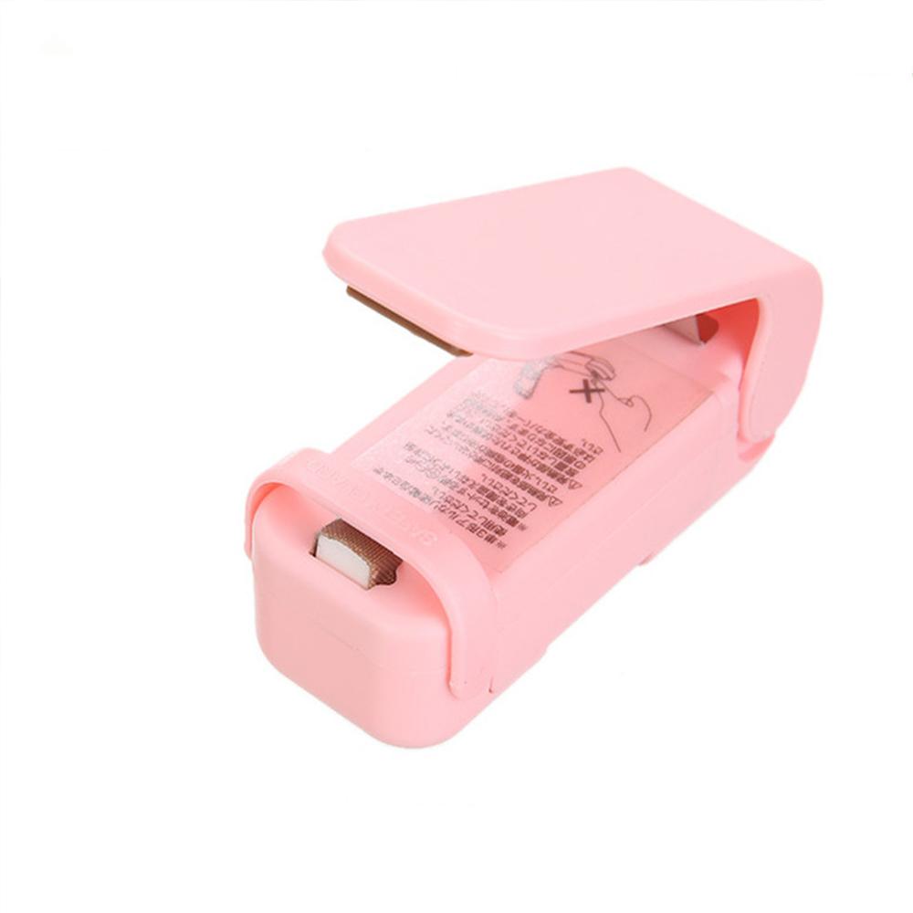 Mini Wärme Tasche Versiegelung Maschine Paket Versiegelung Taschen Thermische Kunststoff Lebensmittel Beutel Verschluss Tragbare Sealer Verpackung Küche Zubehör rosa