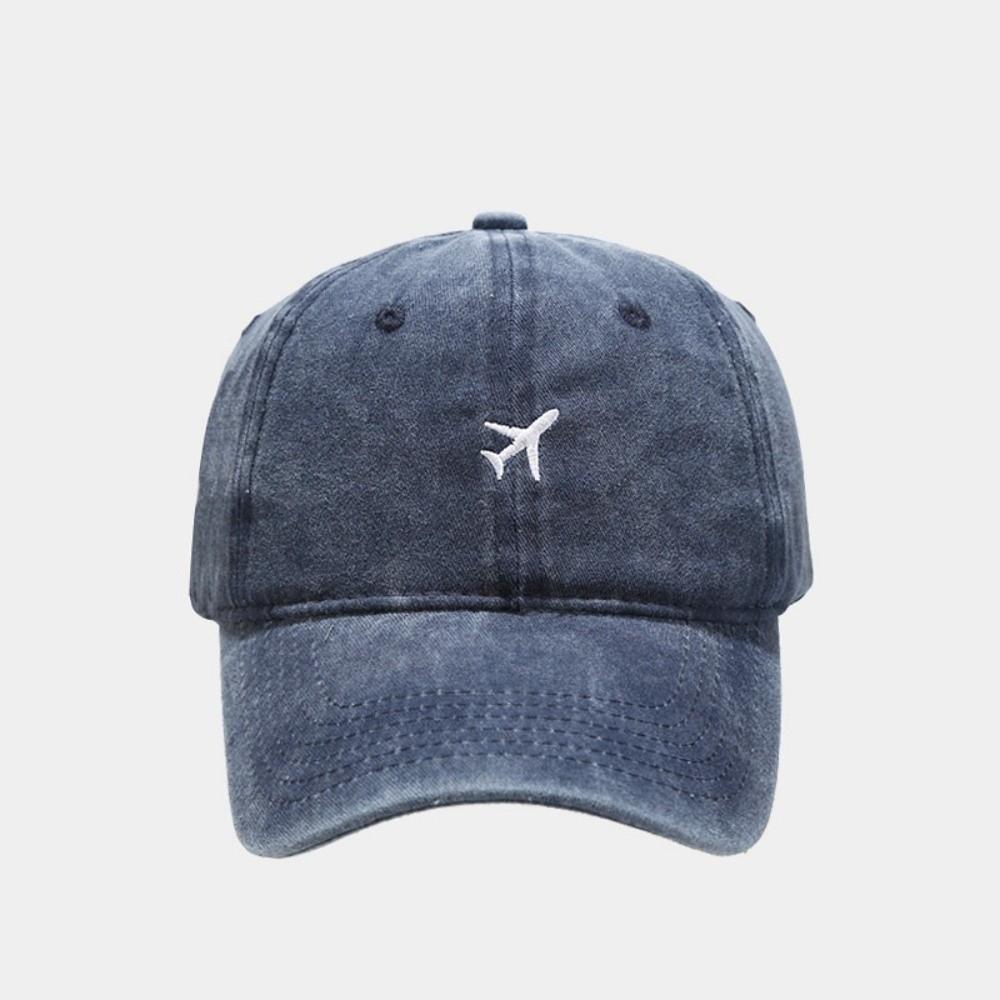 Gewaschene Baumwolle Flugzeug Stickerei Baseballkappe Hip Hop Used Flugzeug Papa Hut Verstellbar Sonnenschutz Papa Hut gray