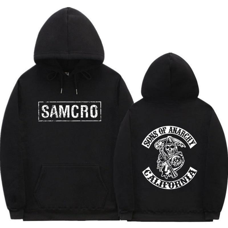 Sons of Anarchy SAMCRO Doppelseitiger Druck Damen Unisex Hoodie XL schwarz