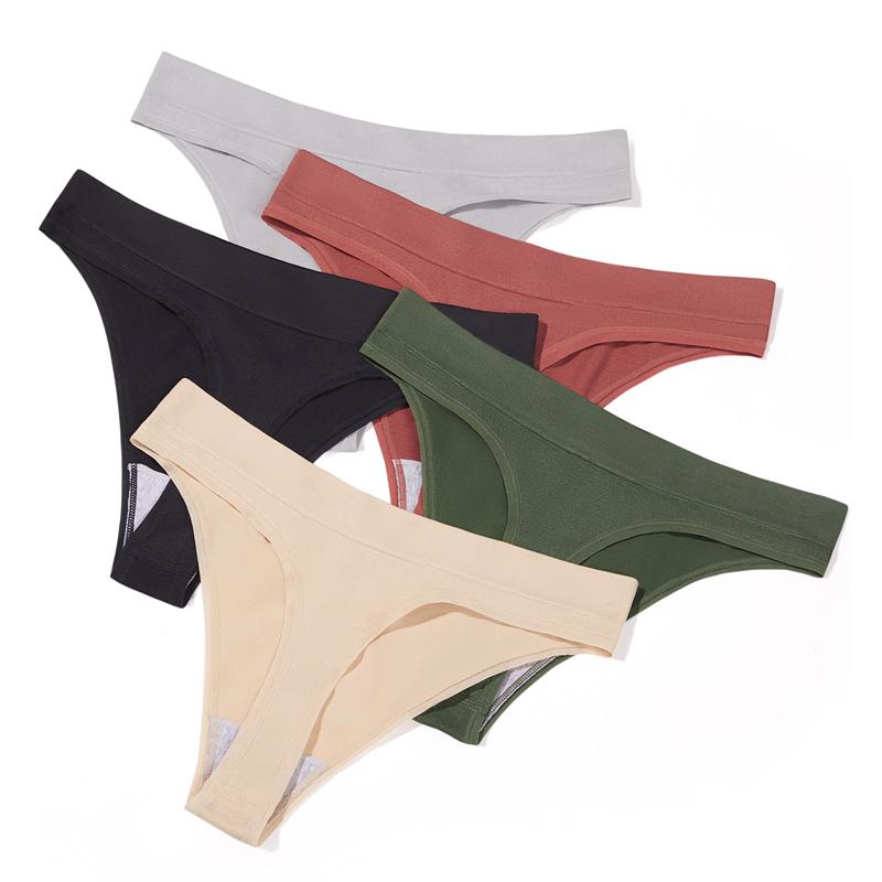 CINOON 5 Teile/los Frauen Sexy Höschen Low-taille Komfort Unterwäsche G String Tanga Atmungsaktive Dessous Versuchung Dessous M