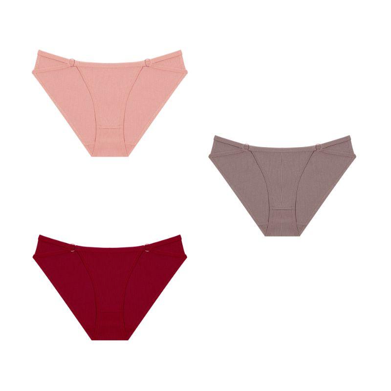 FINETOO 3 TEILE/SATZ Nahtlose Baumwollhöschen für Damen Bequeme und atmungsaktive Höschen Volle weiche Damenunterwäsche Dessous M