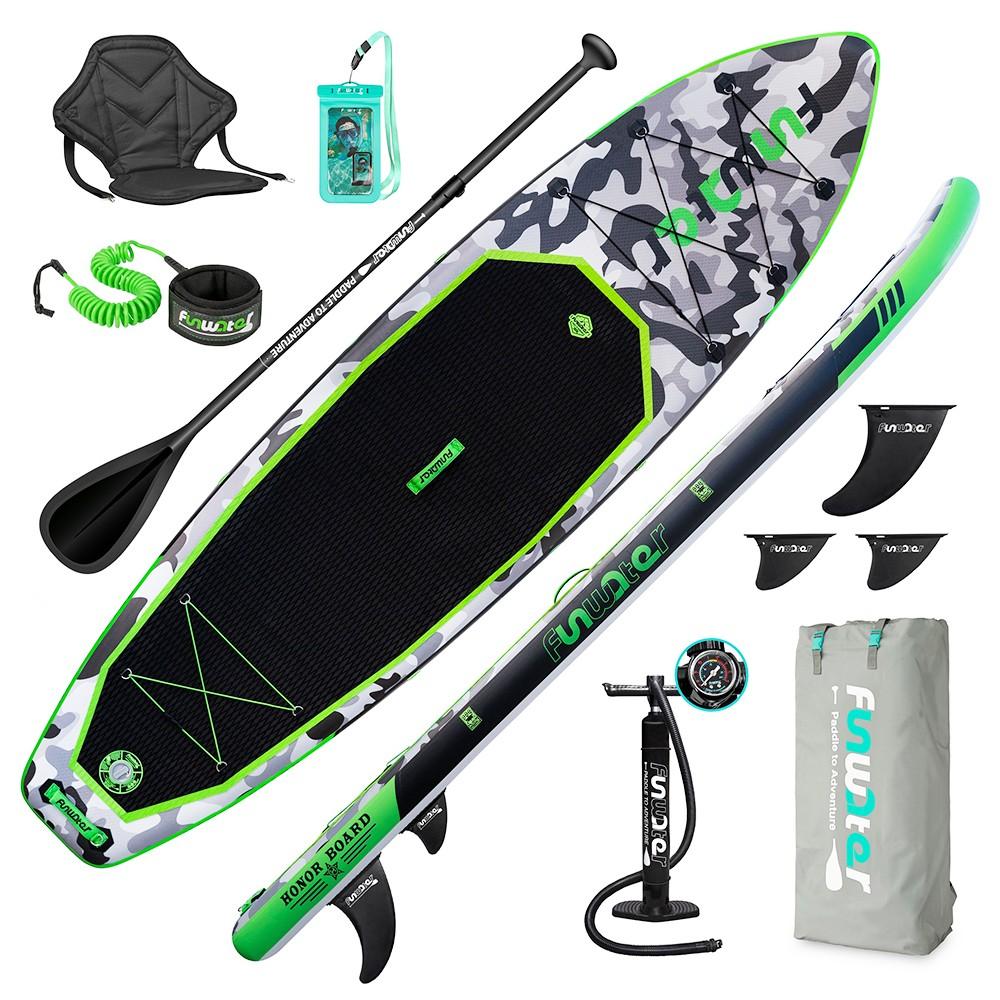 FunWater HONOR Aufblasbares Stand Up Paddle Board 10,8'' lang 33' breit 6' dick