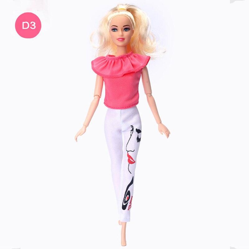 1 Set Puppen-Outfits Ärmelloses Shirt Tops Shorts Jeans Hosen Für Barbie Mode Puppen Kleidung Für Barbie Puppenhaus DIY Spielzeug rosa/weiß