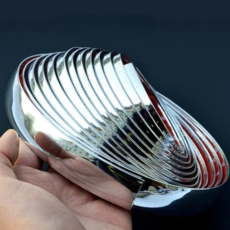 3M/5M Außen Auto Chrom Karosserieleiste Stoßstange Auto Tür Schutzleiste Styling Zierleiste Aufkleber Automobil Fenster Tür Dekoration 12 mm x5 m