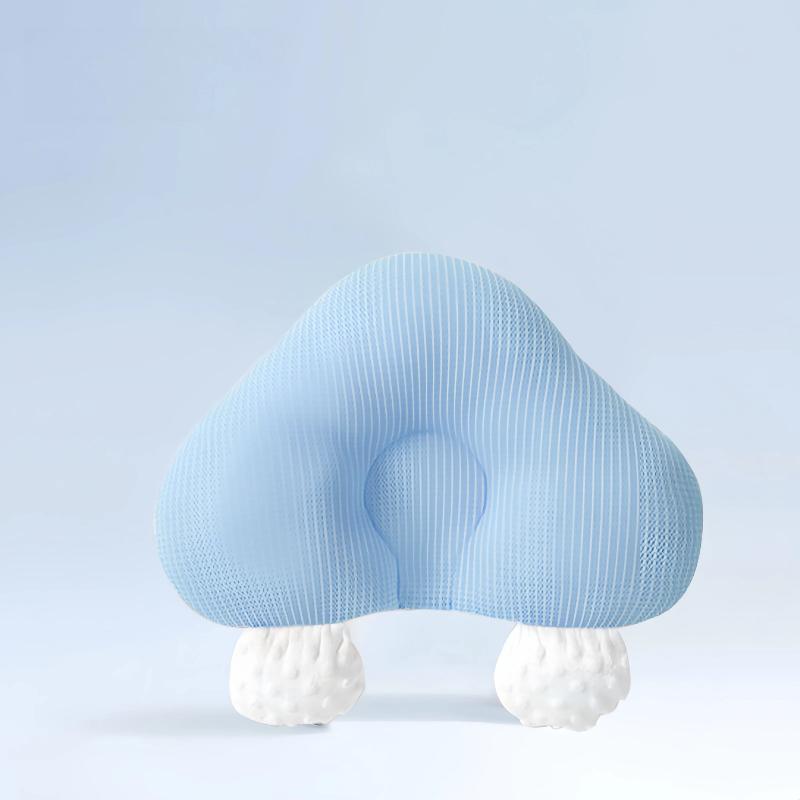 Neugeborenen Kissen mit Mulde - Verhindert Flachkopf bei Neugeborenen - Korrigierendes Schlafkissen für Babys zur Vorbeugung von Plagiozephalie - Verbessert die Schlafqualität des Babys blau