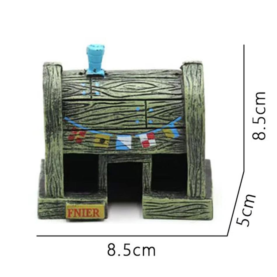 Aquarium Dekoration Cartoon Figuren Ornamente Simulation Harz Ananas Haus Aquarium Dekoration Landschaftsgestaltung Aquarium Zubehör gray