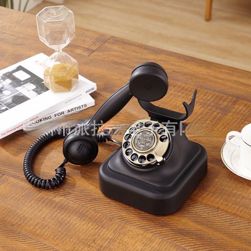 Luxuriöses europäisches antikes Retro-Telefon aus dem Jahr 1928, Festnetztelefon mit Wählscheibe für Zuhause oder im Hotel HA1928TN