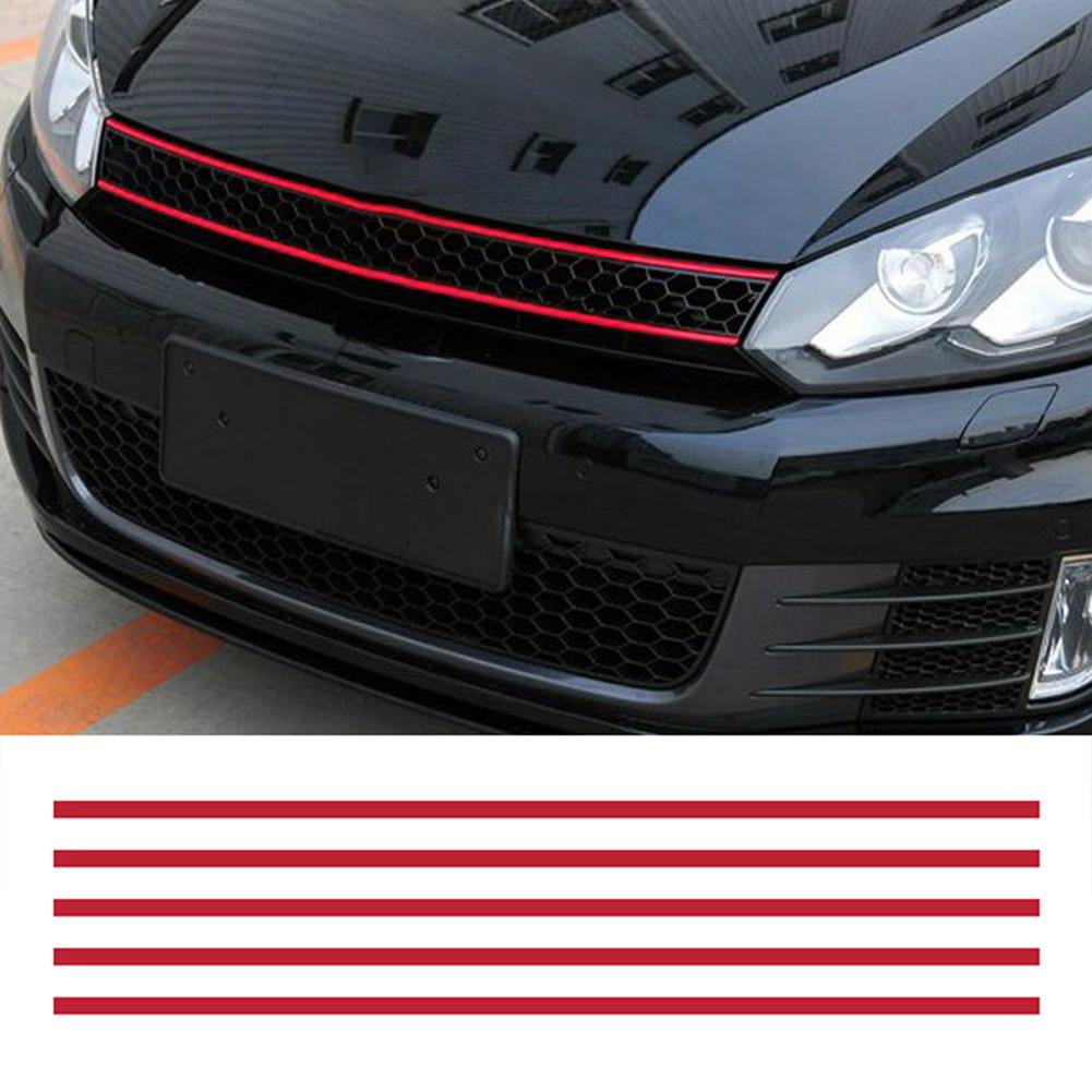 Auto Außen Dekor Front Hood Grille Aufkleber Auto Streifen Aufkleber Dekoration für Golf 6 7 Auto Teile Red
