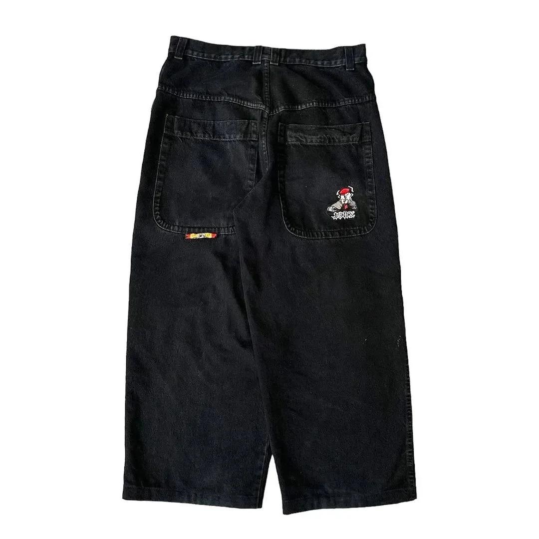 Unisex Y2K Baggy Jeans Herren Harajuku 2000er Vintage Bestickte Jeans Hip Hop Streetwear Damen Lässige Jeans mit weitem Bein XXL