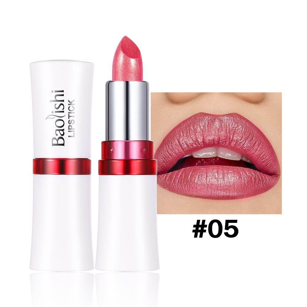 Schimmernder Lippenstift, Perlen-Lipgloss, funkelnder Glitzer und Glanz – lang anhaltender und feuchtigkeitsspendender Lippenstift, hochpigmentierter Lippenstift, Geschenk für Frauen 05