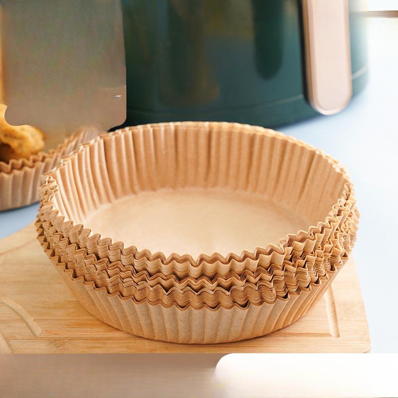 Fritteuse Ölfestes Papierfach Rundes Ölabsorbierendes Papier Backpapier Pad Quadratisches Papierfach Backofen 50 pieces - Bagged