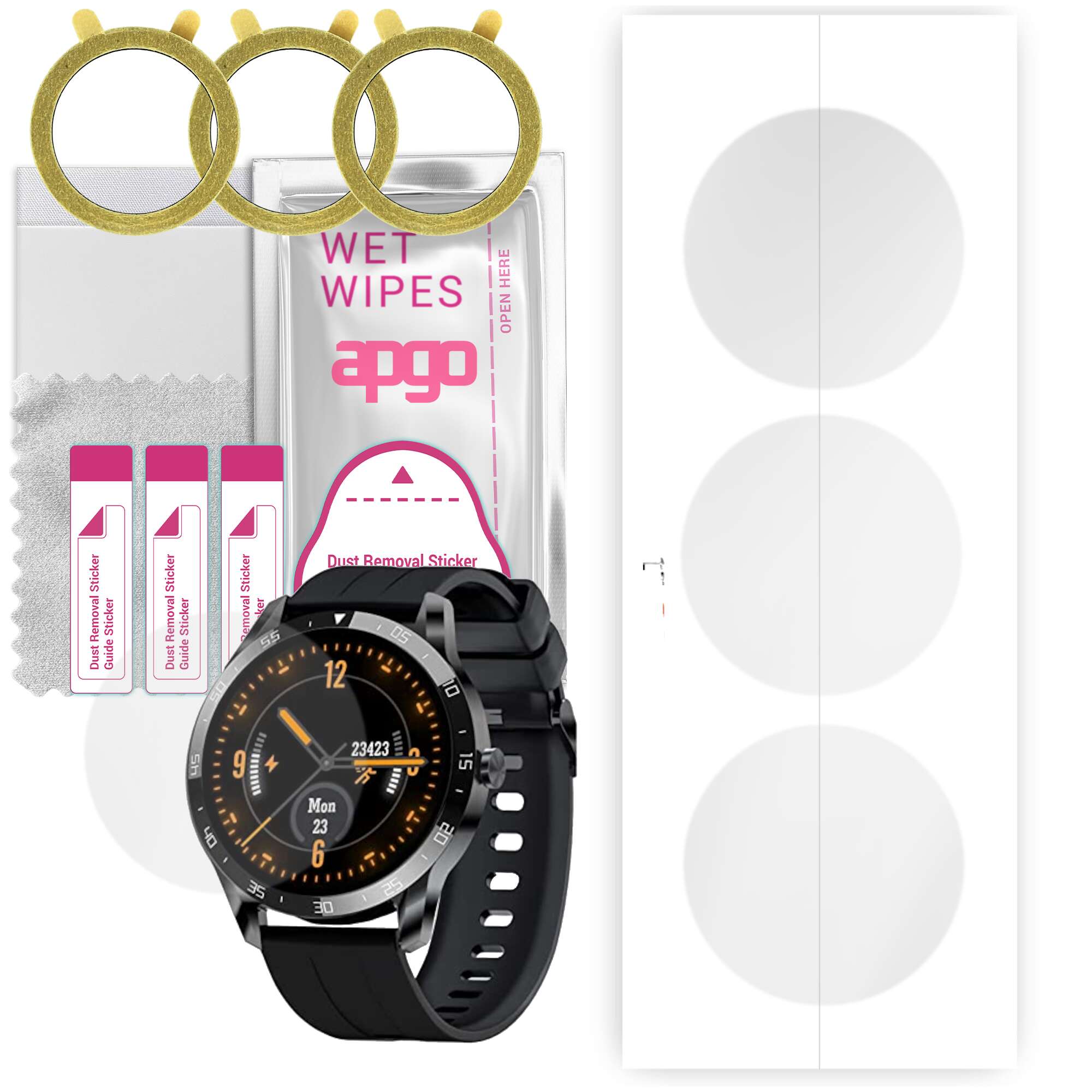 3x apgo Hydrogel Displayschutzfolie für Blackview X1 BV-X1, Hydrogelfolie, mit Positionierungsschicht einfache Installation