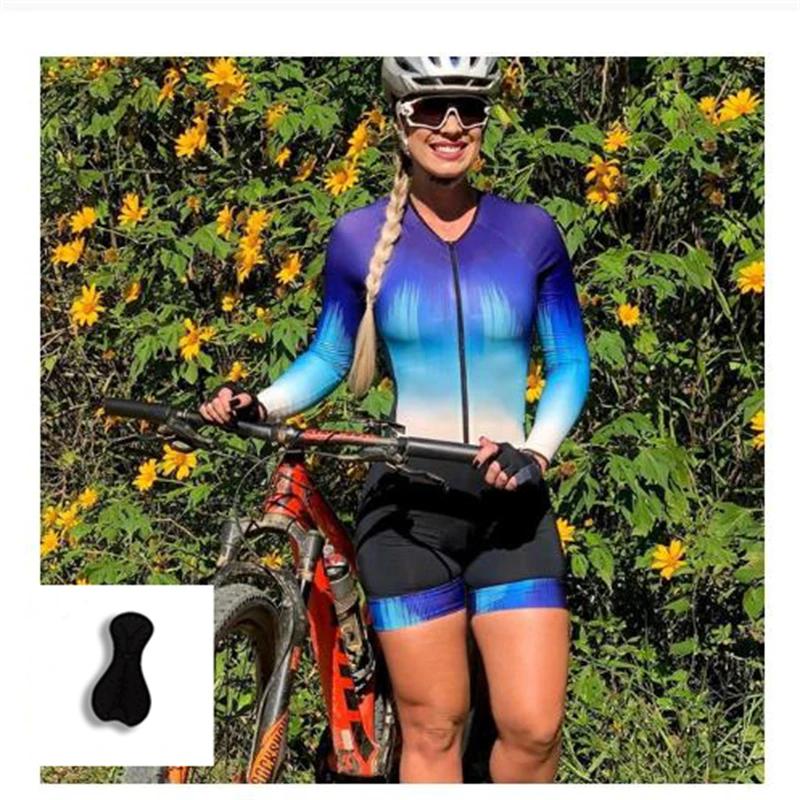 Neuer Großhandel Individuell Schnelltrocknend Damen Triathlon Anzüge, Mountainbike Rennrad Kleidung Radtrikot Einteiler Set M