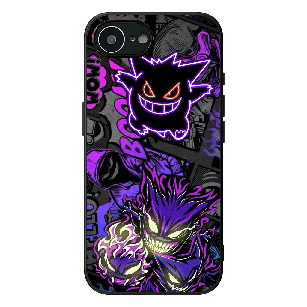 P-Pokemons GO P-Pikachus Gengar Handyhülle für Apple iPhone 17 16 11 Pro XS Max XR 6 7 8 Plus 16E SE 2020 Air 5 SE2 Hülle iPhone 8 Plus