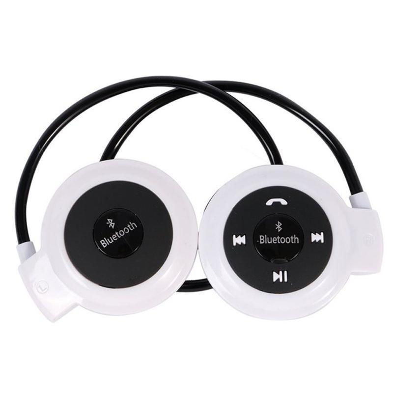 VAORLO Mini Bluetooth-Kopfhörer Sport Wireless Headsets Nackenbügel Stereo Bluetooth-Ohrhörer mit Mikrofon weiß