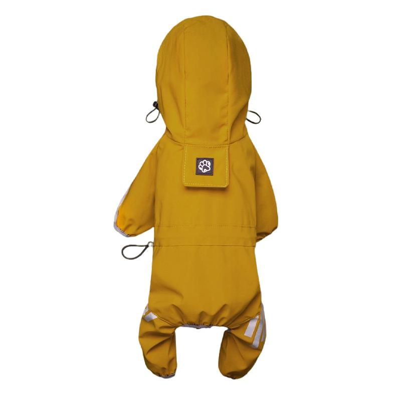 Hunderegenmantel Reflektierend Wasserdicht Haustierkleidung Für Chihuahua Malteser Regenmantel Kleine Mittlere Hunde Overall Regenmantel Hunde Overalls (Yellow,2XL) gelb