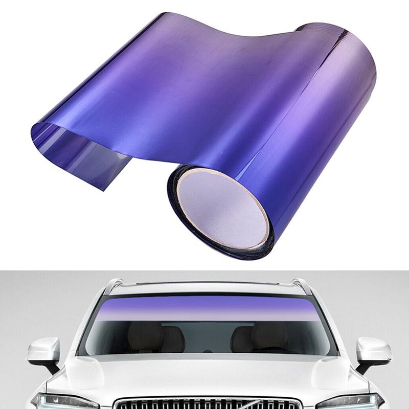 UV Anti Auto Windschutzscheibe Solarfolie Getönter Aufkleber Bunte Fensterfolien Sonnenschutz Autozubehör ADM 20cm*150cm blau