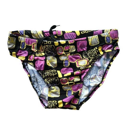 Badehose Mittlere Taille Mehrfarbiges Design Schnelltrocknend Atmungsaktiv Badehose Sonnenschutzkleidung XL violett