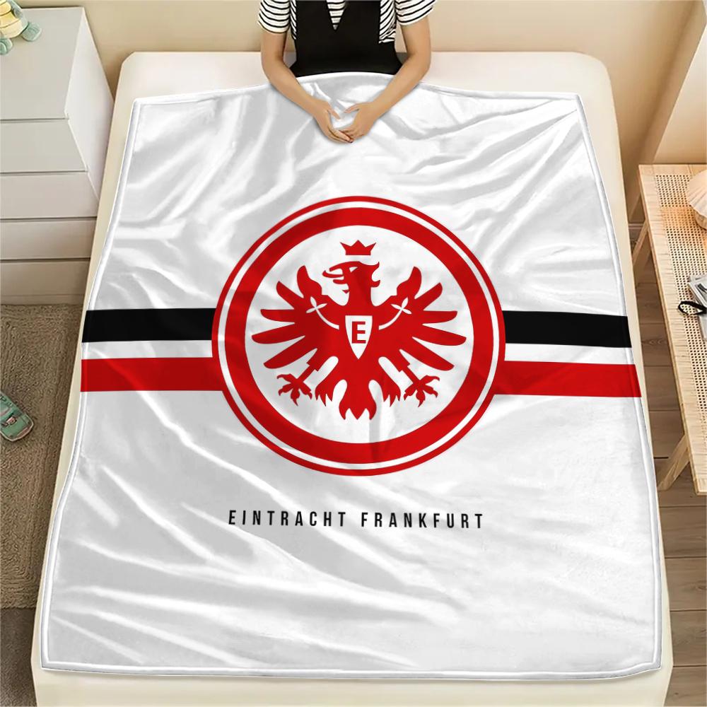 1 Stück Frankfurt Fußball Druck Flanelldecke, Hohe Qualität für alle Jahreszeiten, Heimdekoration, Wärme und Komfort, Perfekt für Weihnachtsgeschenke 150cm x 200cm