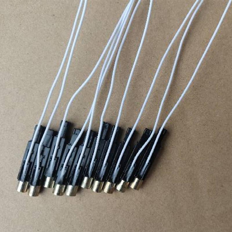 5 Stück 6*6*35mm Piezoelektrischer Feuerdraht Kupferkappe Elektronischer Zünder Sprayfeuerzeug Herd Ersatzteile weiß