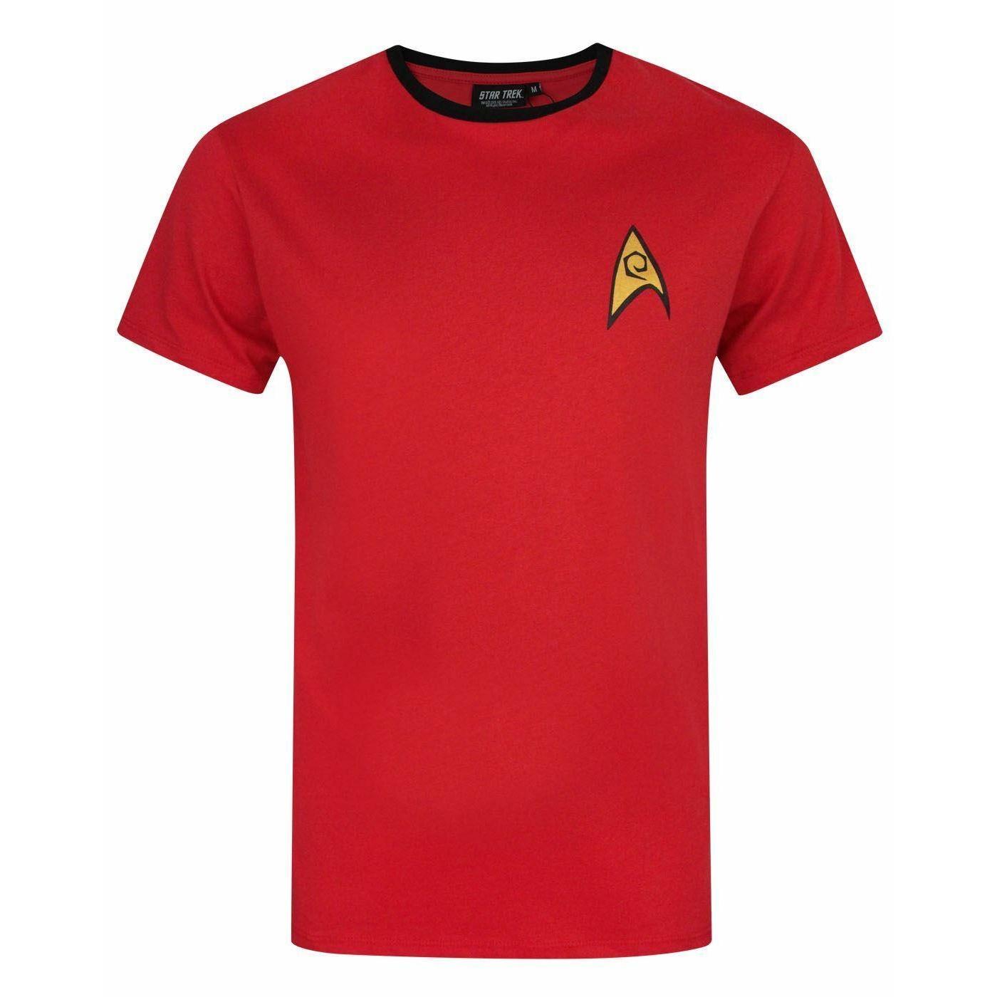 Star Trek: Uniform-T-Shirt für Herren M schwarz/rot