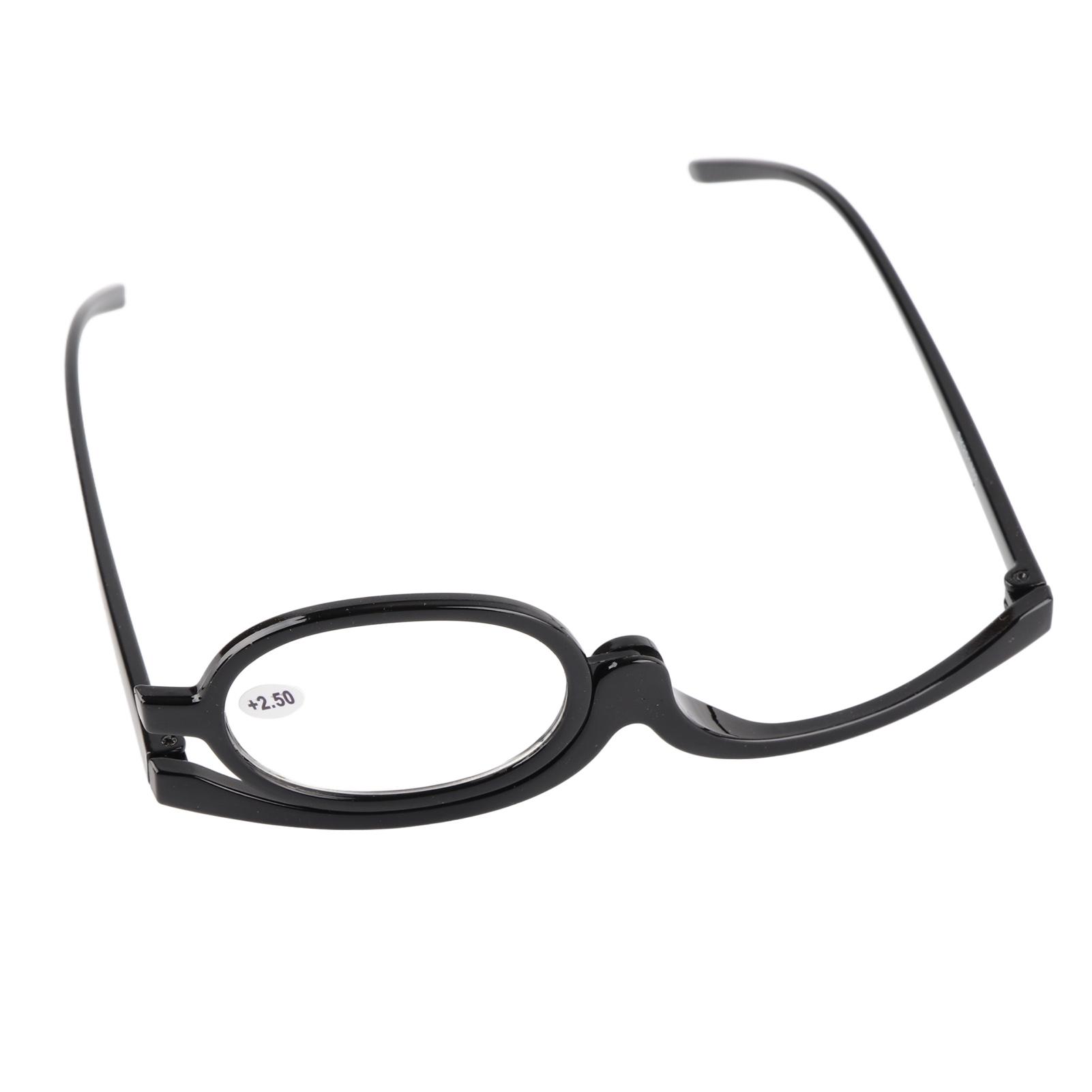 Vergrößerungs-Make-up-Brille Damen Stilvolle Klapplinse Kosmetische Lesebrille mit Etui +2.50