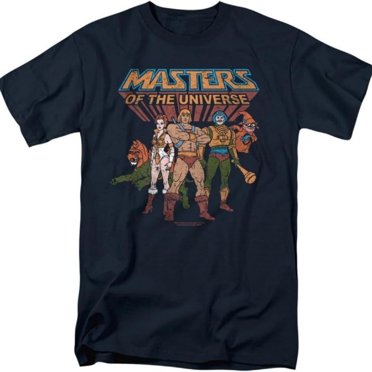 Popfunk Masters of The Universe Team of Heroes Unisex Erwachsenen T-Shirt XXXXL schwarz