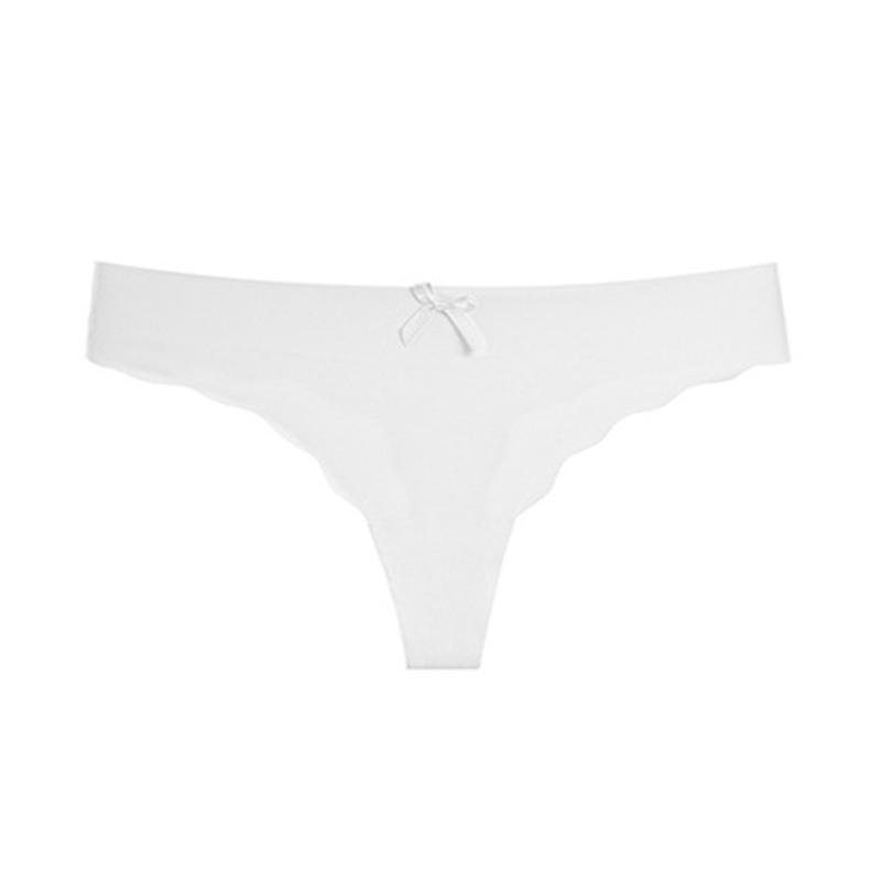 CINOON Nahtlose Panty Set Unterwäsche T-back Weibliche Komfort Dessous Mode Damen Low-Rise Briefs Höschen Frauen Sexy Dessous S weiß