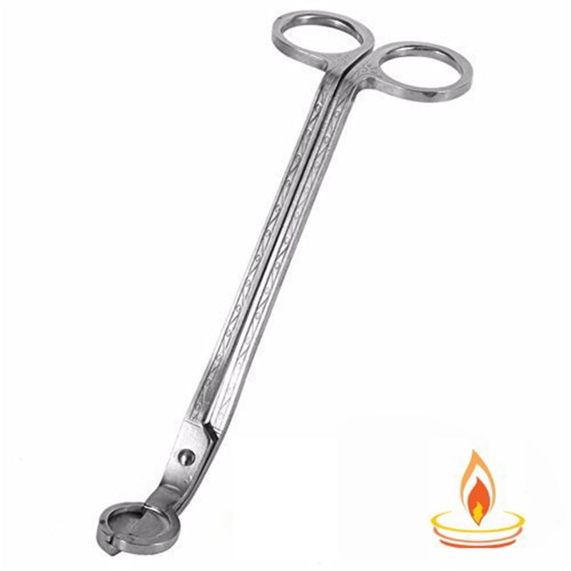 Kerzenschere aus Edelstahl, polierter Edelstahl, Dochtschere für Kerzen, silberfarbener Dochtschneider für Kerzen