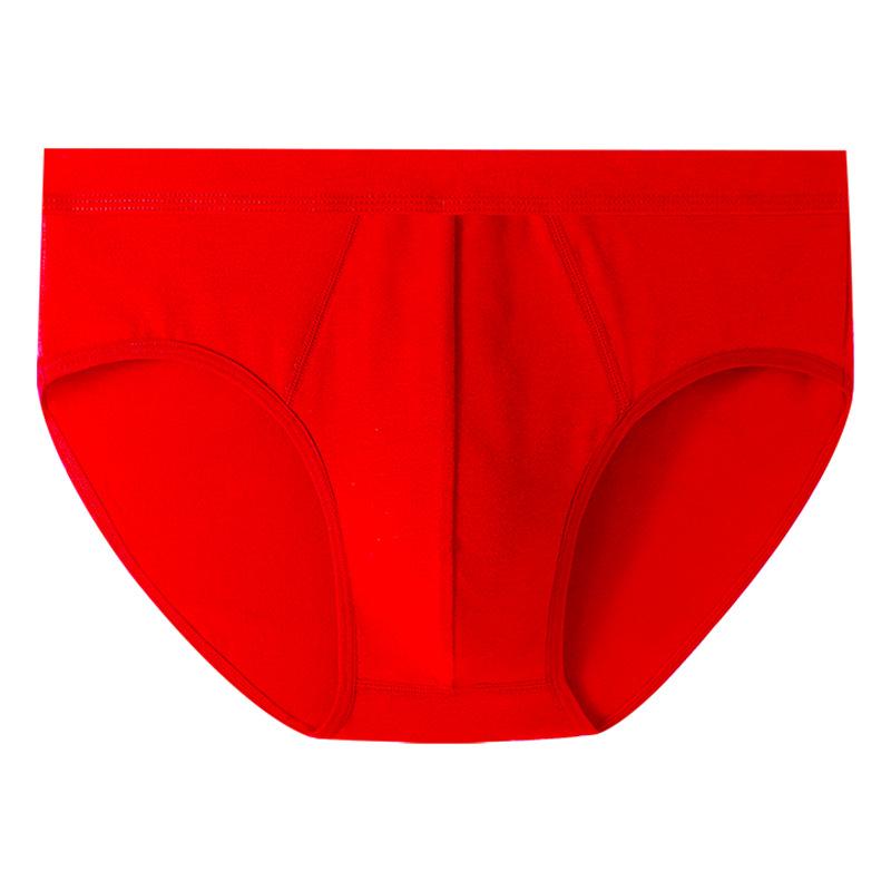 XL-8XL Übergröße Reine Baumwolle Herren Unterwäsche Hohe Taille Atmungsaktive Slips Plus Dicke Lockere Unterwäsche 3XL rot