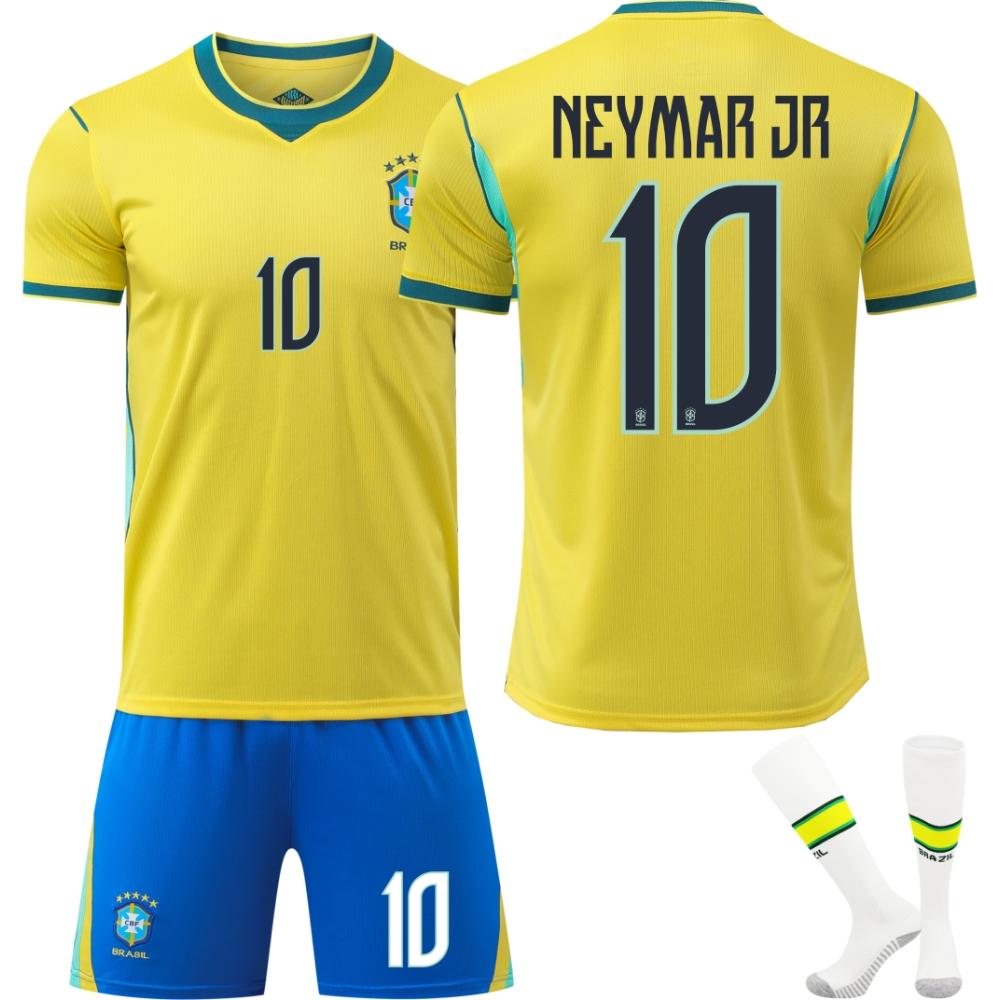 2026 FIFA Fussball-Weltmeisterschaft Brasilien Fußballtrikot für Kinder und Erwachsene NEYMAR JR #10 XXXL