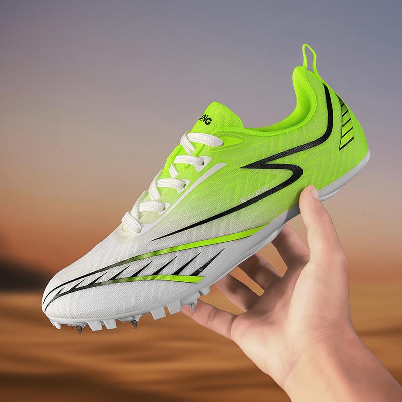 Männliche Sprint-Laufschuhe Pro Laufschuhe Sport Weitsprung Leichtgewicht Bahn-Spikes Weicher Untergrund Anti-Rutsch-Nägel Rennen Rennspiel 35