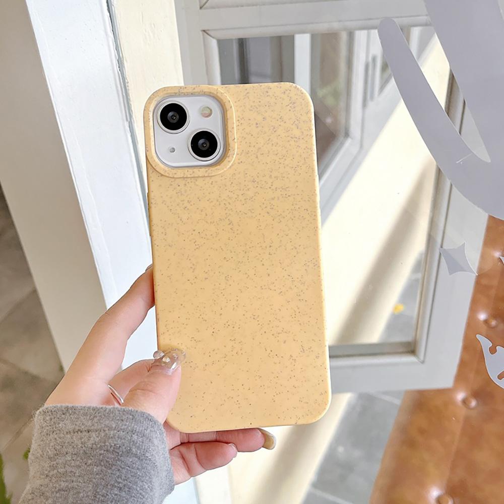 Öko Biologisch Abbaubare Weizenstroh Weiches Silikon Hülle Für iPhone 11 12 13 14 Pro Max 7 8 14 Plus XR XS Max SE Stoßfeste Hülle For iPhone 14