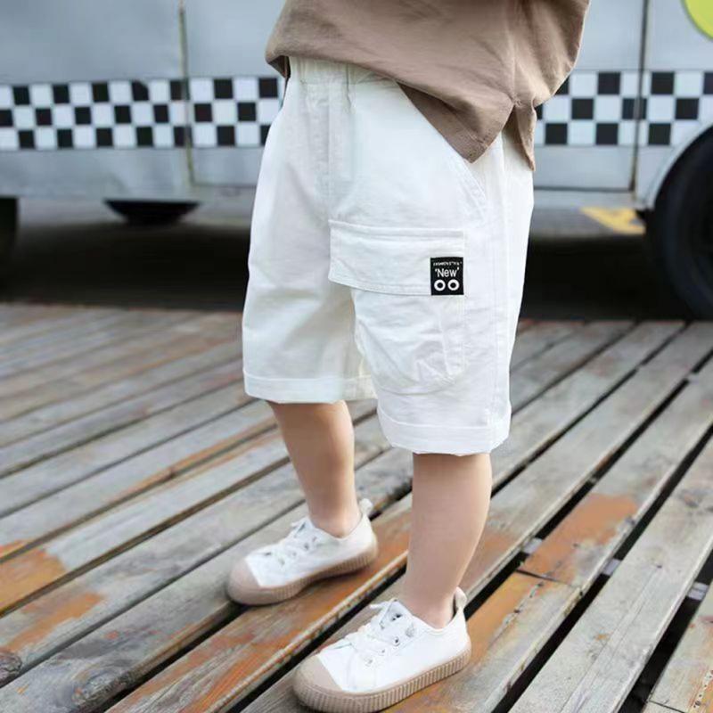 Kinder Shorts Sommer Jungen Lose Beiläufige Kurze Hosen Jungen Shorts weiß