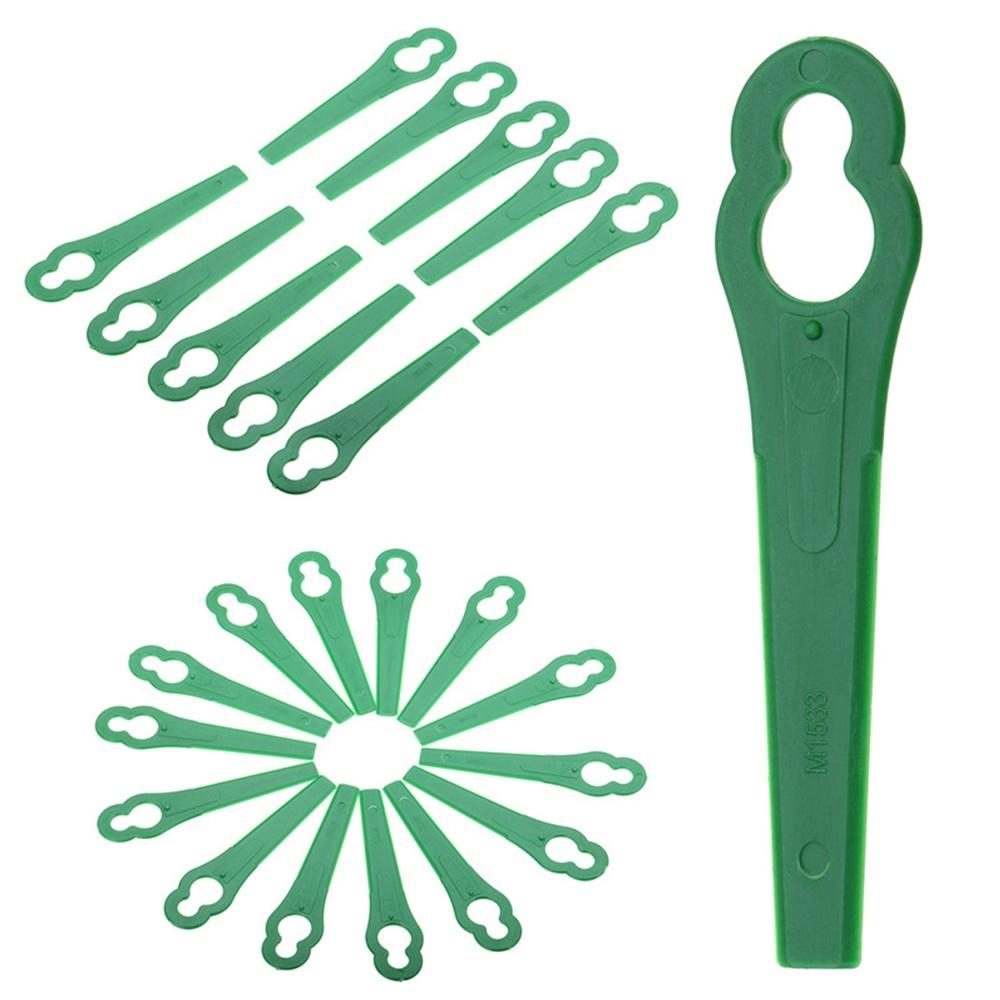 200/100/50/10 Stück/Packung Cuttermesser Rasentrimmermesser Gartenwerkzeugteile Kunststoffmesserklingen für Rasentrimmer Freischneider Ersatzteil 50pcs grün