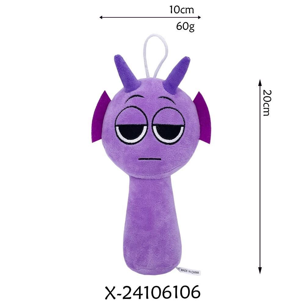 2025 Neue Sprunki Plüschtiere Weiche Rhythmusbox Plüschpuppen Stoffspielzeug Spiel-Merchandise Plüschtiere für Kinder Geburtstags-Weihnachtsgeschenke 20cm violett