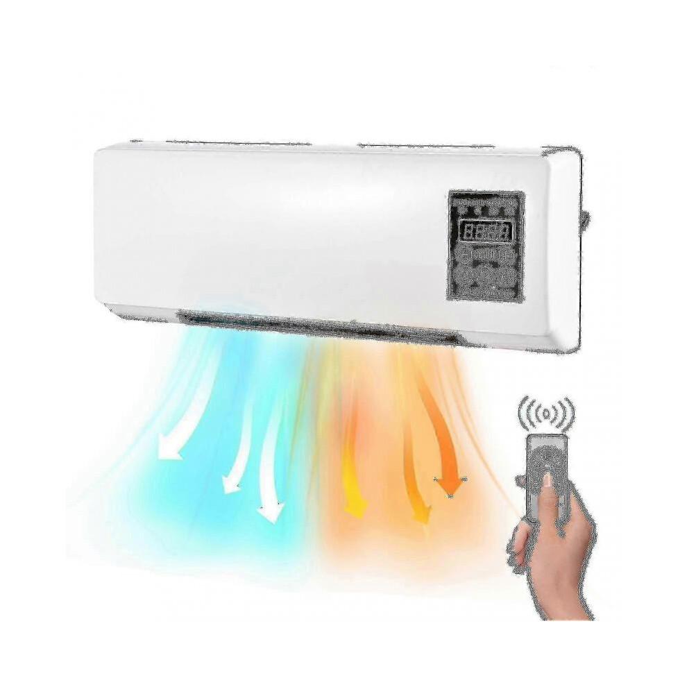 Tragbarer Heiz- und Klimaanlagen-Kombigerät, Wandmontage, Schreibtisch, 2-in-1 Elektroheizung Klimaanlage für Haushalt, Schlafzimmer, Heizung und Kühlung mit Timer