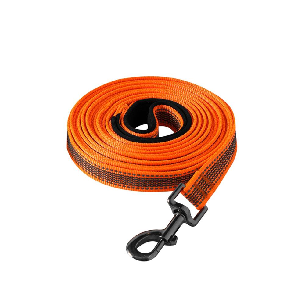 1,2/3/5/10/15M Hundeleine Lange Hundereflektierende Leine Für Kleine Mittlere Große Hunde Rutschfeste Haustier-Trainingsleine Hundezubehör (Orange,5m) orange