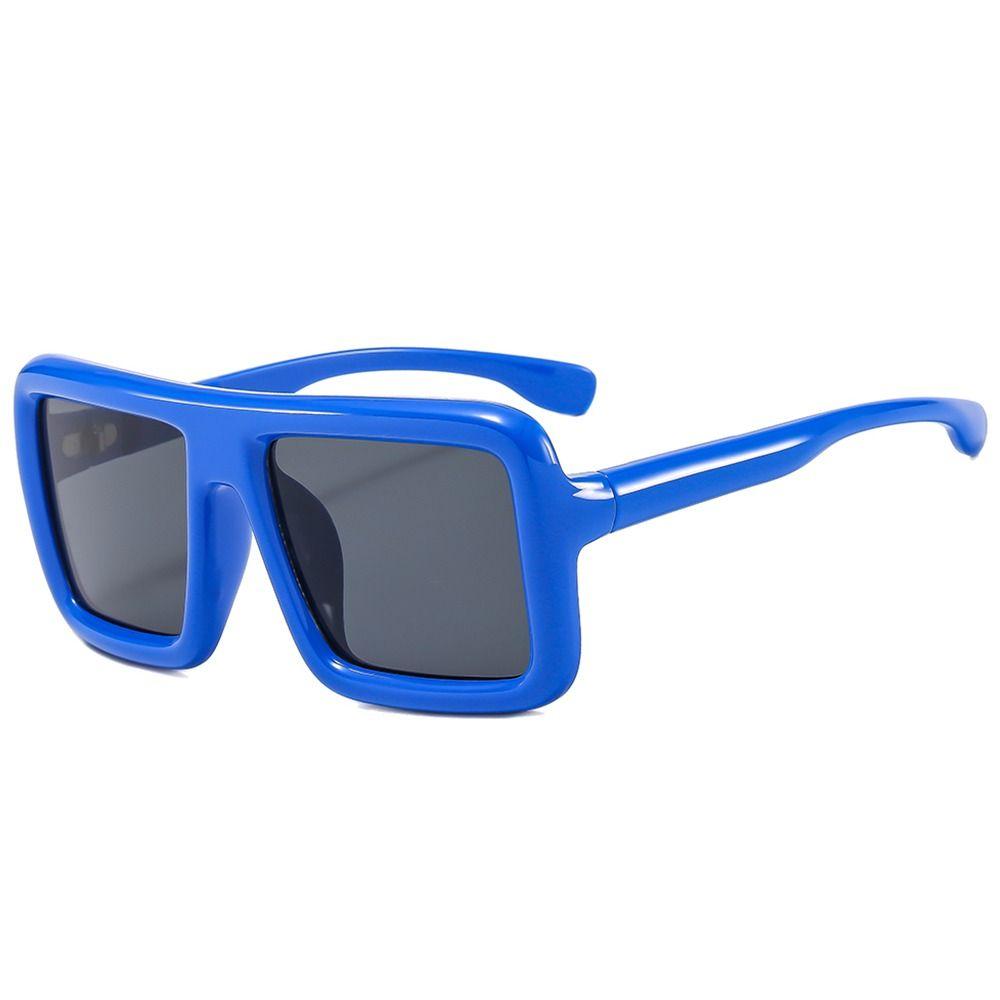 Große Übergröße Rechteckige Sonnenbrille Brille Punk UV400 Schutz Damen Shades Dickes Brillengestell Rahmen Sonnenbrille für Damen Herren