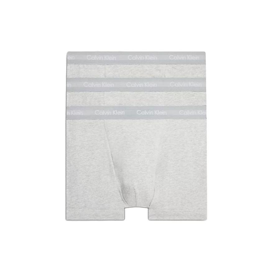 Calvin Klein 3er Pack Trunks Einfarbig mit Buchstabenprint Boxer Briefs Herren Unterwäsche Grau 0000U2662G-080 M