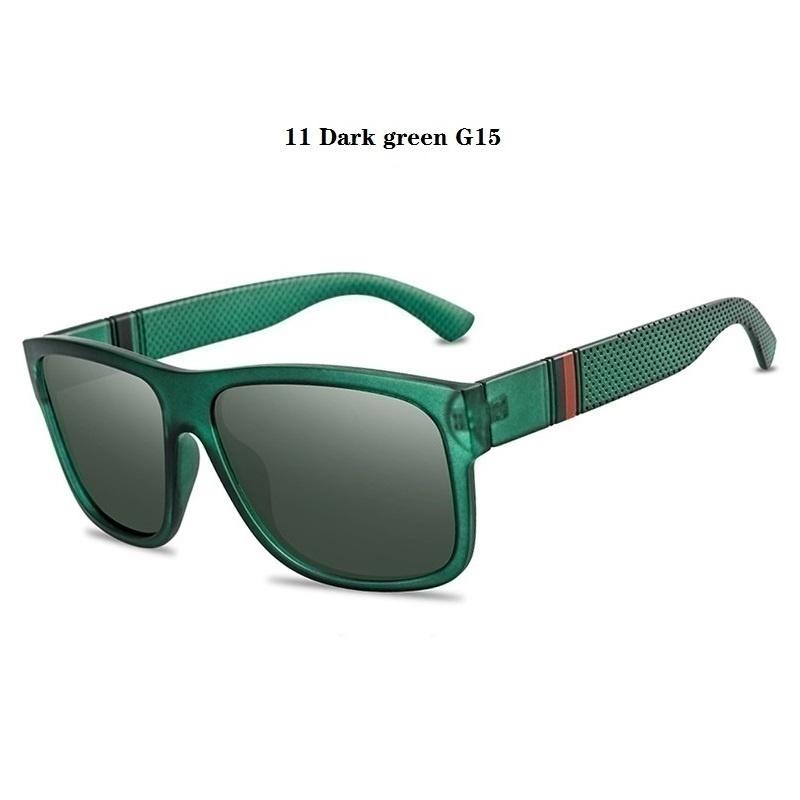 Polarisierte Sonnenbrille für Männer und Frauen, Luxus-Designer, Vintage-Sonnenbrille, modische Sonnenbrille zum Autofahren, Brillen, Okulare 11 Dark green G15
