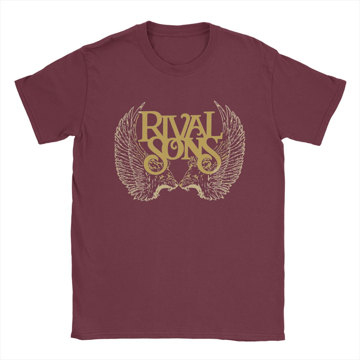 All Seasons Herren Damen Rock Rival Sons Metal Band Shirt Bekleidung Musik Reine Baumwolle Oberteile T-Shirt Neuheit T-Shirt XXXXXL bordeaux