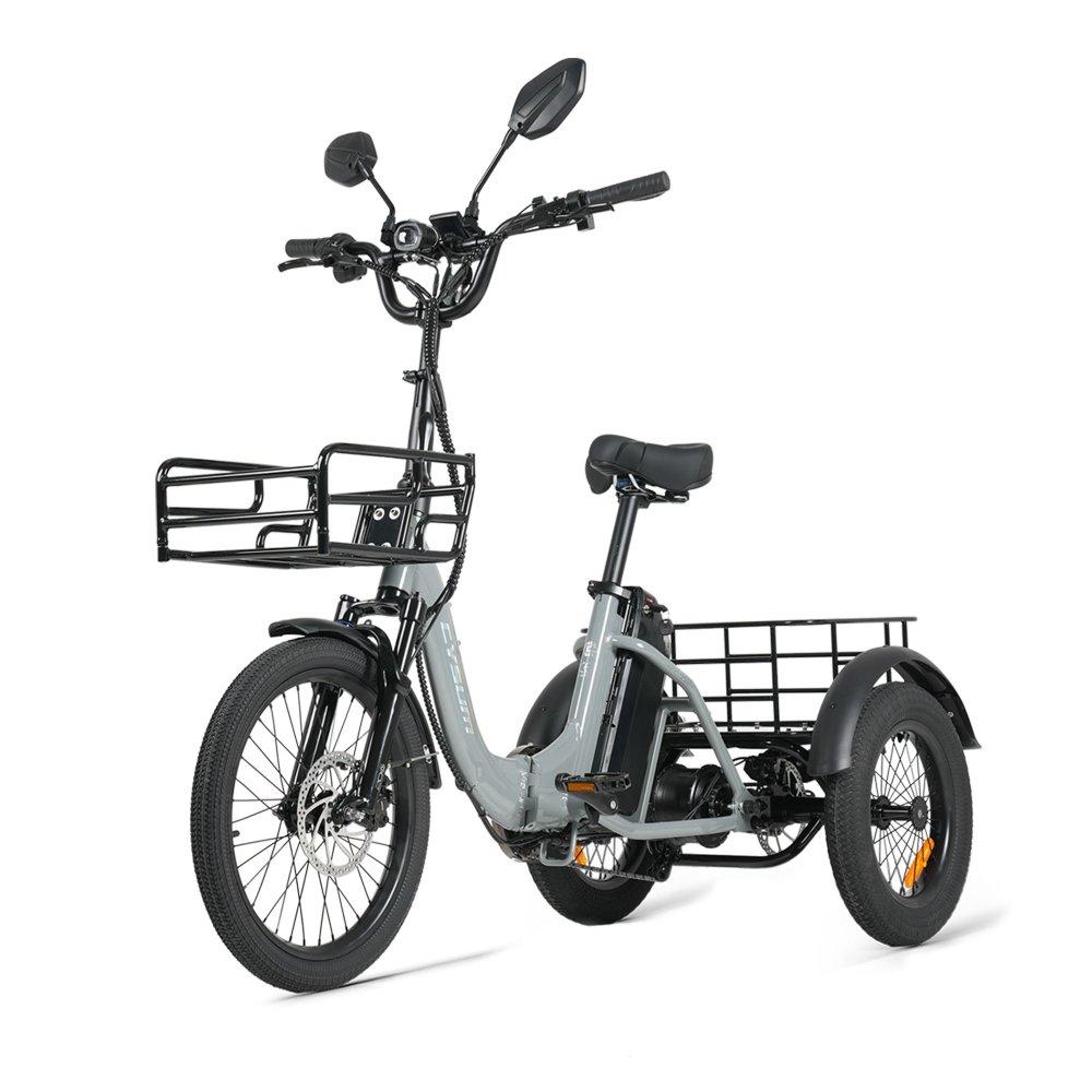 Cysum AG1 Pro Elektrisches Dreirad für Erwachsene 750W Motor 48V 20AH Batterie F 20×2.1 / R 16×3.0 KENDA Reifen Elektrisches Dreirad