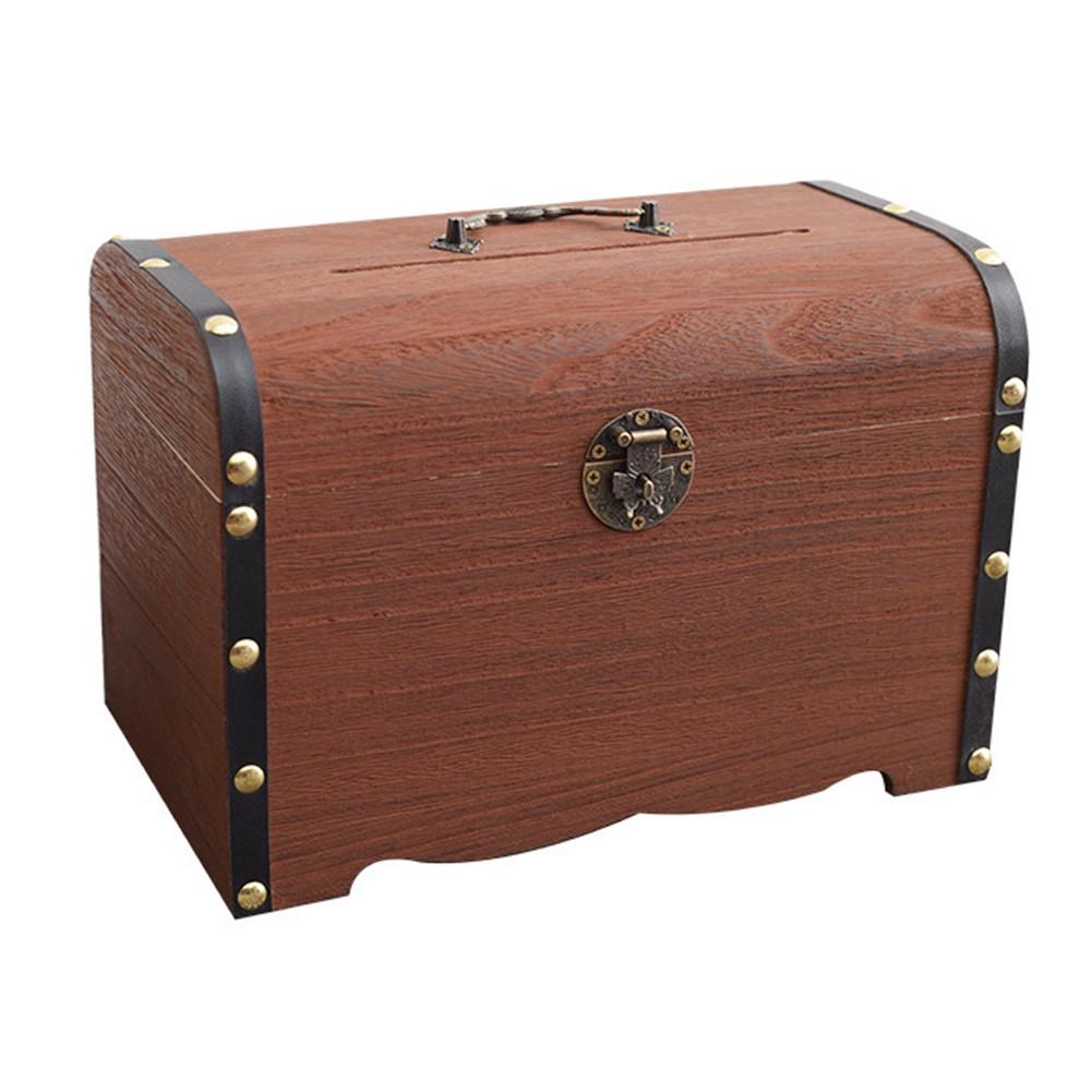 Reichlich Stauraum Schloss und Schlüssel Sparschwein Spardose aus Holz Geburtstagsgeschenke A 14.5*10*9.5cm