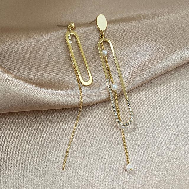 Asymmetrische lange Quaste Perlenohrring Sommer Licht Luxus Schmuck 2021 neue 14k Gold natürliche Perle Schmuck Ohrring Orecchini Box weiß