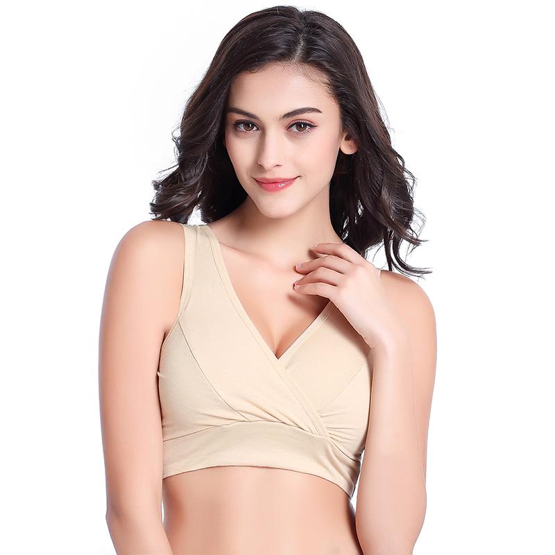 Still-Umstands-BHs, Schlaf-Still-BHs zum Füttern von Schwangeren, Stillunterwäsche, Kleidung 36 nude