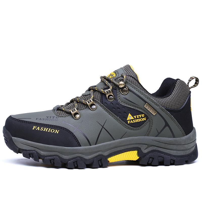 39-47 Wasserdichte, rutschfeste, verschleißfeste Low-Top-Outdoor-Freizeitsport-Wanderschuhe Herrenschuhe 46 armee grüne