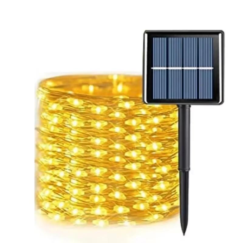 32m/22m/12m/7m Solar LED Licht Außen Lichterkette Garten Lichterkette Wasserdicht Weihnachtsgirlande Hofdekoration 22M 200LED warm weiße